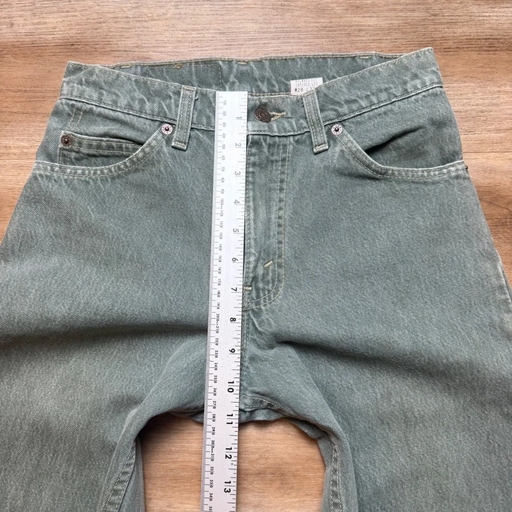Vintage Levi's 550 Jeans Men 28x32 Green Relaxed Fit Tapered Leg Made in USA 90s